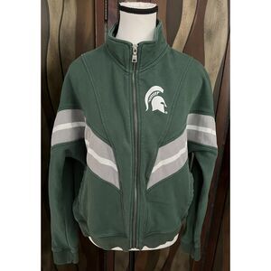 Wear by Erin Andrews Michigan State cropped cotton-blend jacket. Size L.
